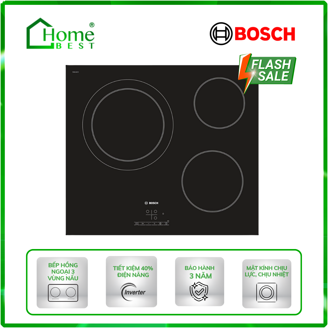 Bếp hồng ngoại 3 vùng nấu Bosch HMH.PKK611B17E