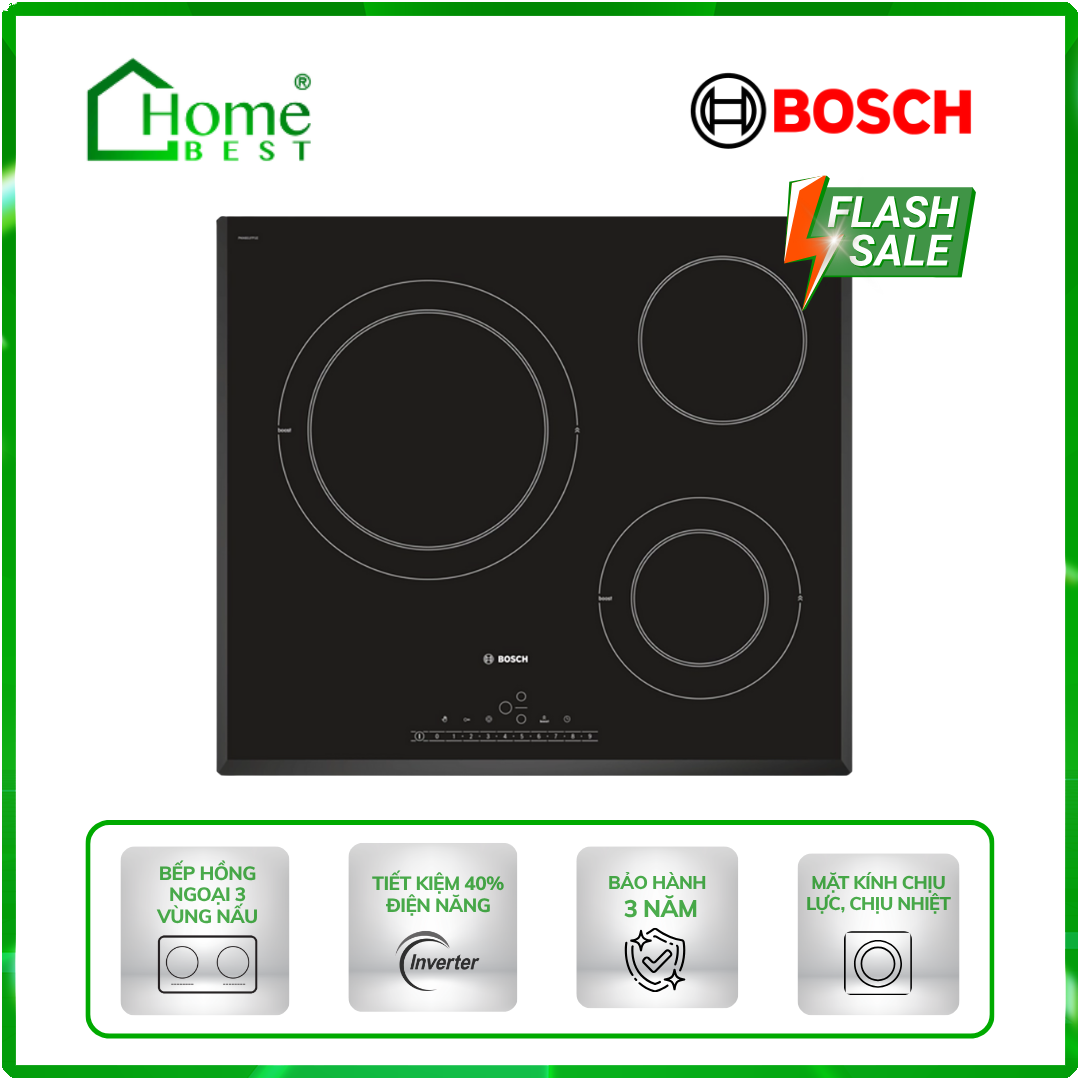Bếp hồng ngoại 3 vùng nấu Bosch HMH.PKK651FP1E