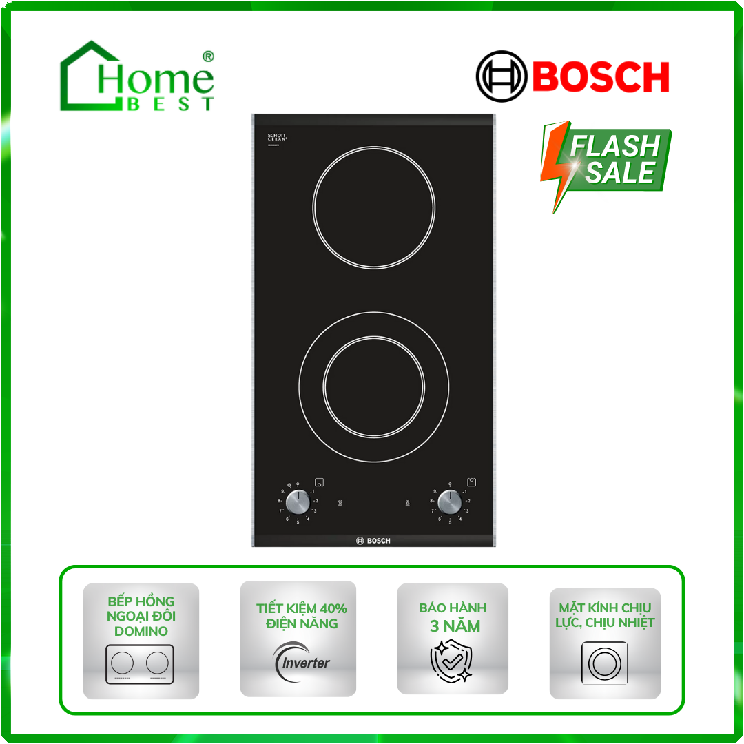 Bếp hồng ngoại đôi domino Bosch HMH.PKF375V14E