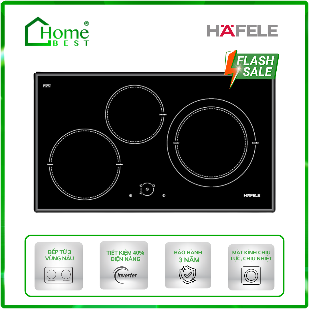 Bếp từ 3 vùng nấu Hafele HC-I773C