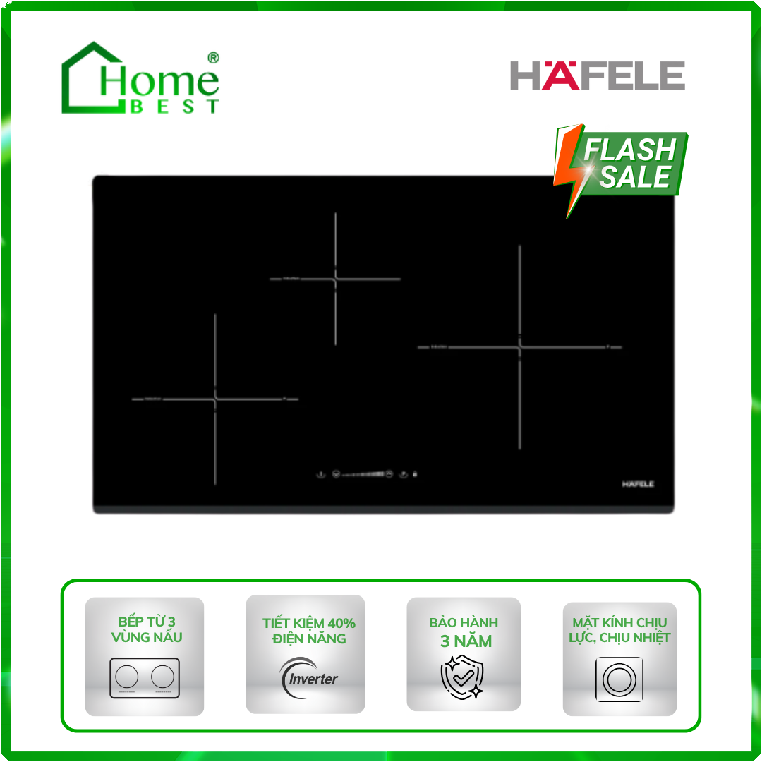 Bếp từ 3 vùng nấu Hafele HC-I773D