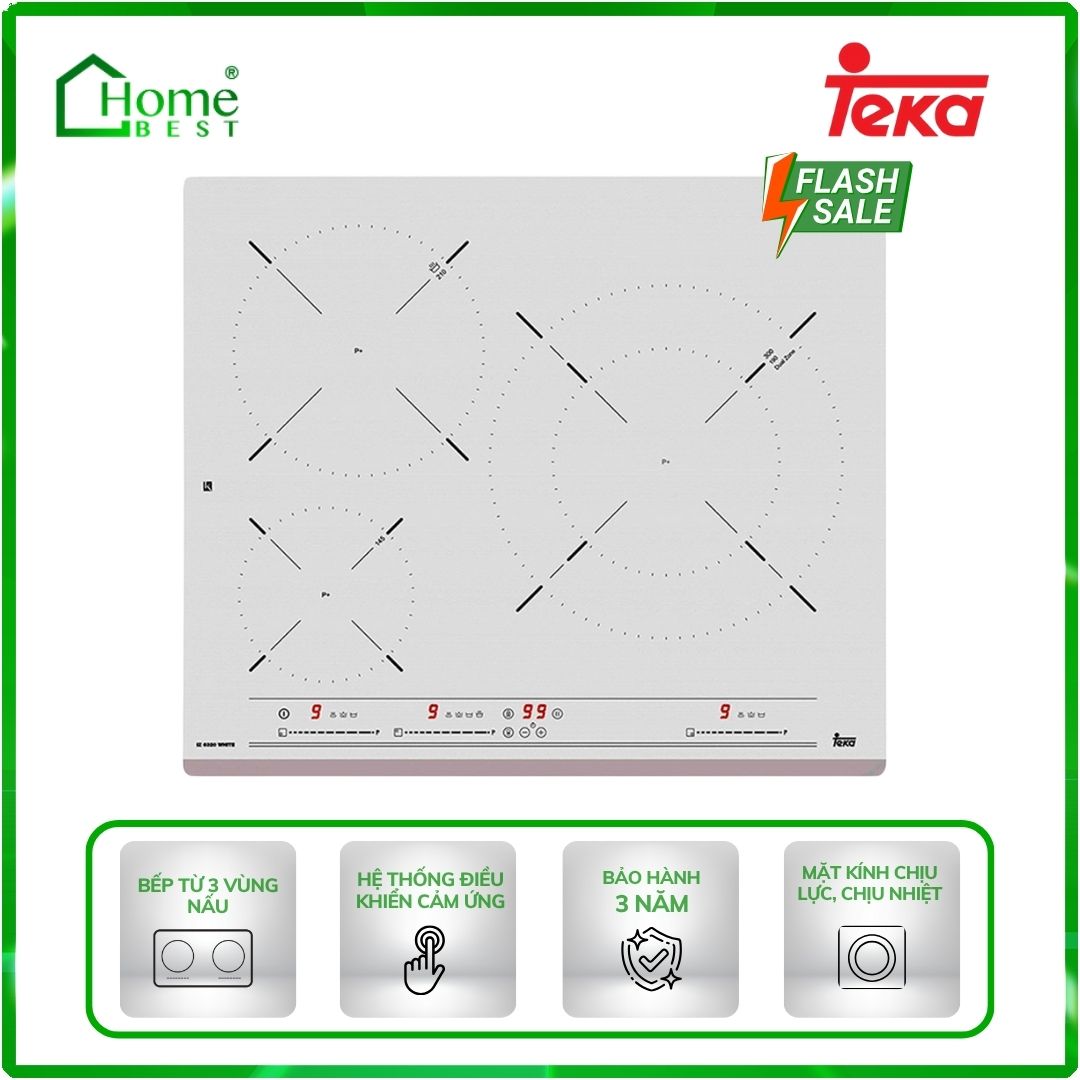 Bếp từ 3 vùng nấu Teka IZ 6320 WHITE