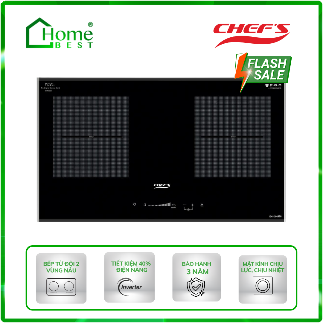 Bếp từ đôi Chefs EH-DIH328