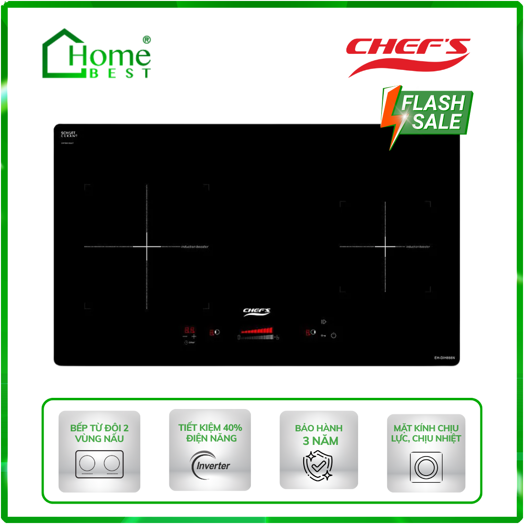 Bếp từ đôi Chefs EH-DIH866N