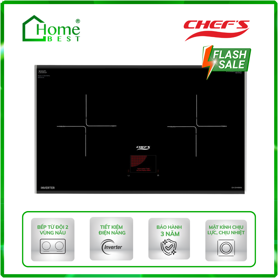 Bếp từ đôi Chefs EH-DIH890N
