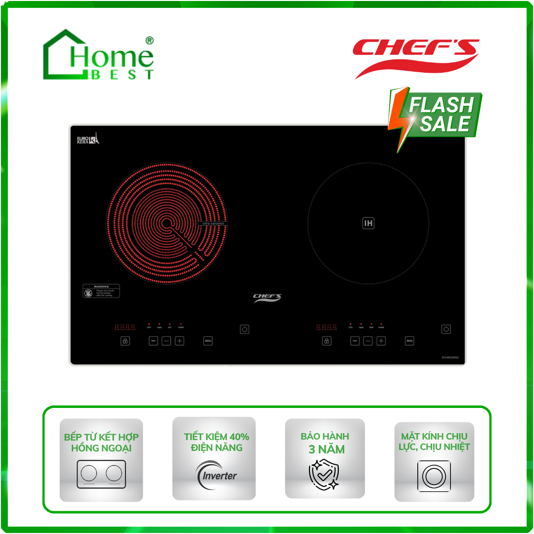 Bếp từ kết hợp hồng ngoại Chefs EH-MIX2000A