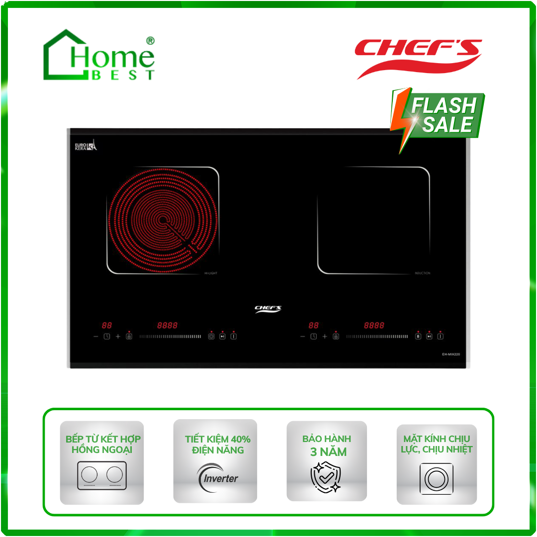 Bếp từ kết hợp hồng ngoại Chefs EH-MIX220