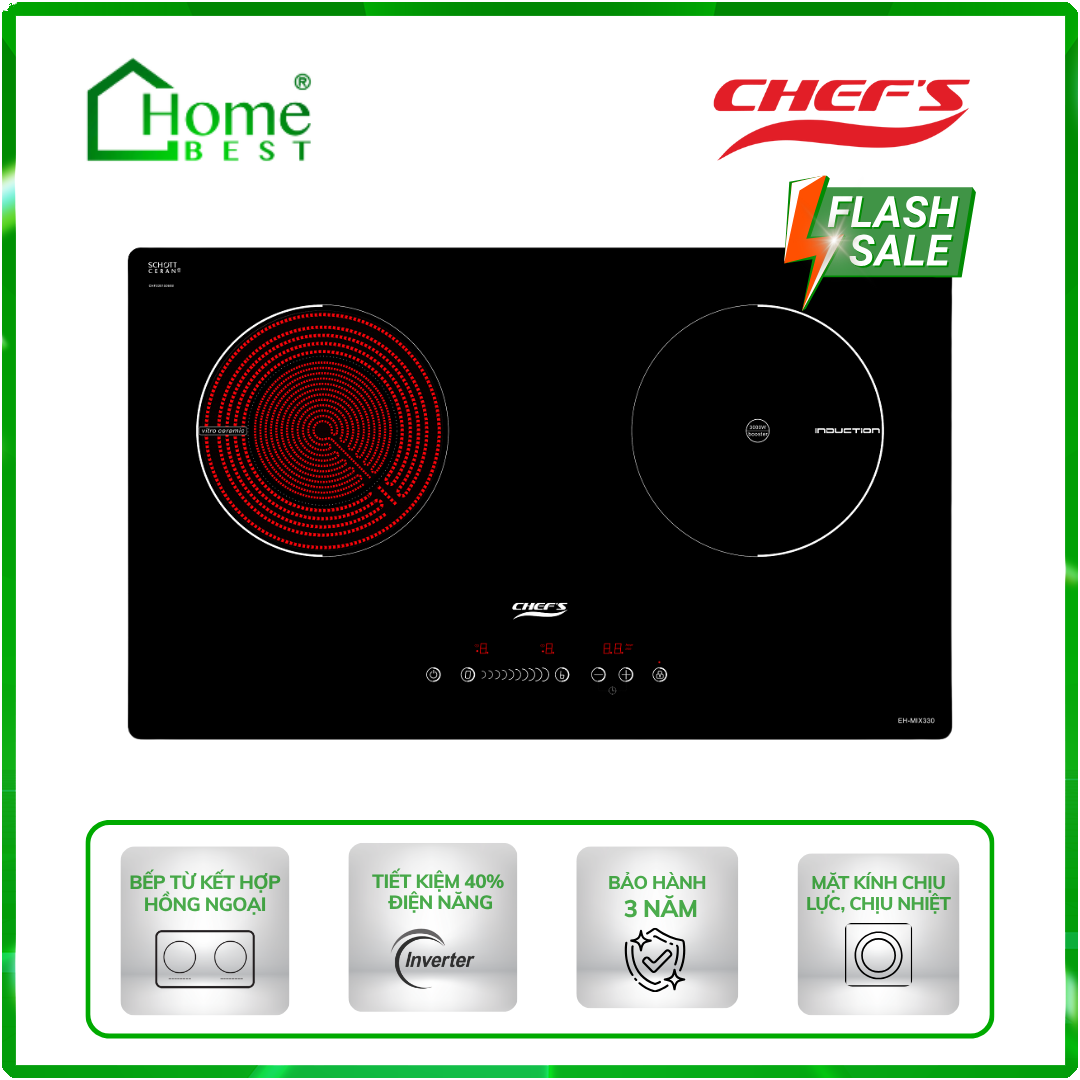 Bếp từ kết hợp hồng ngoại Chefs EH-MIX330