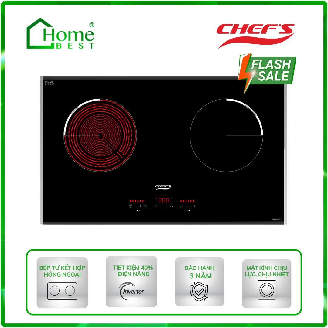 Bếp từ kết hợp hồng ngoại Chefs EH-MIX333