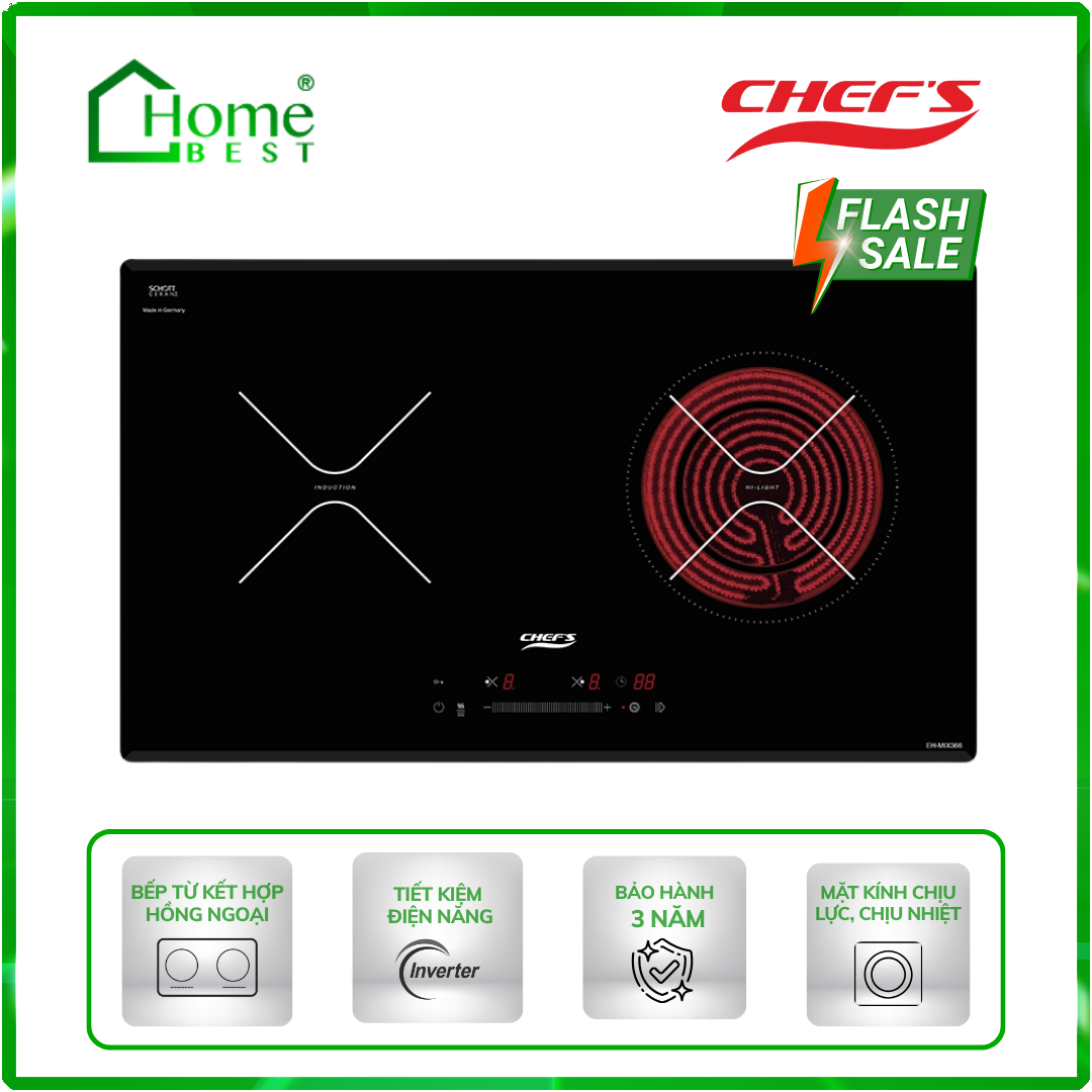 Bếp từ kết hợp hồng ngoại Chefs EH-MIX366