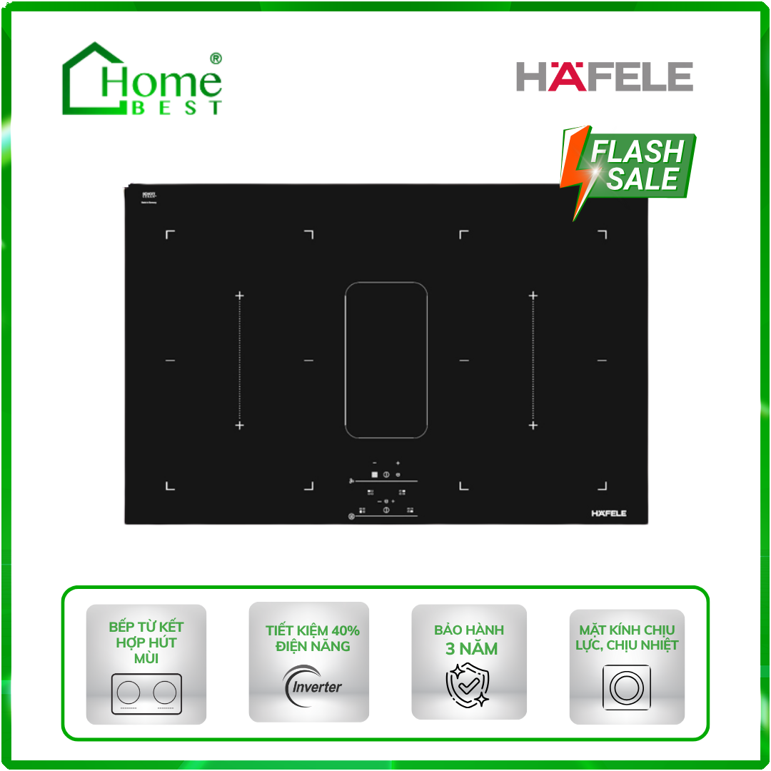 Bếp từ kết hợp hút mùi Hafele IHH77A