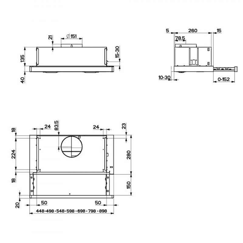 Máy hút khói, hút mùi âm tủ BEKO - CTB9250XH
