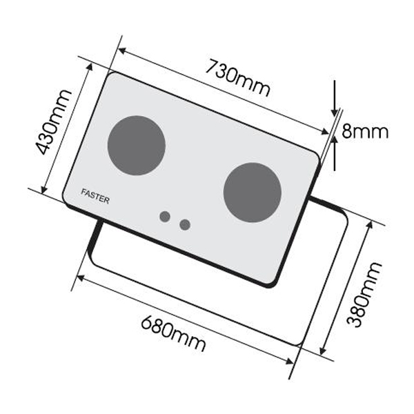 Bếp gas âm Faster FS 279B