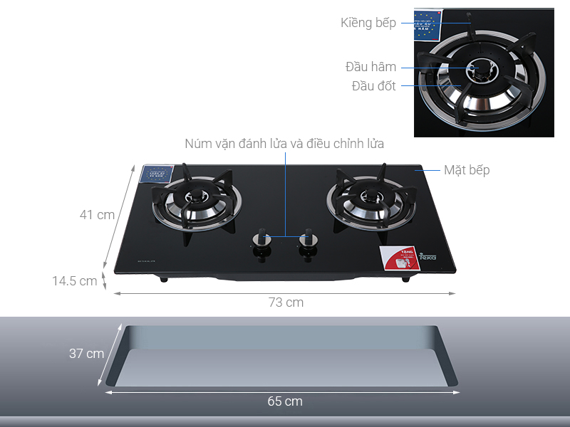 Bếp gas âm Teka GS 73 AI AL 2TR