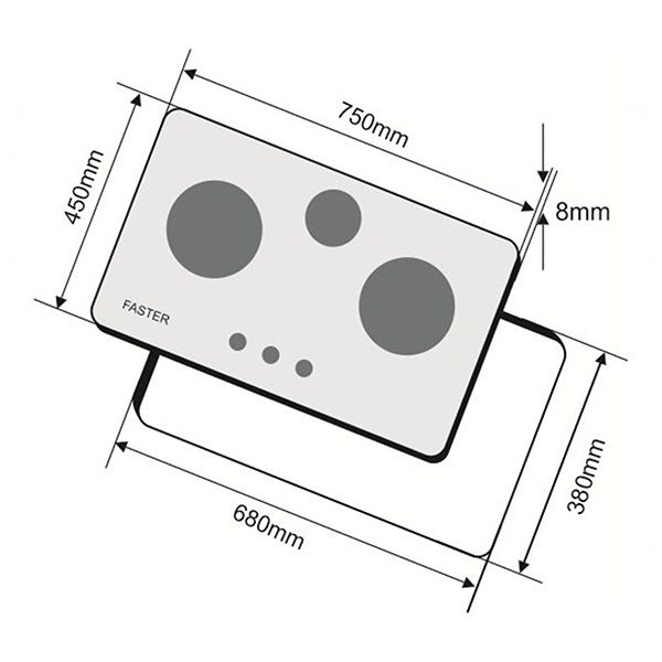 Bếp gas âm Faster FS 379S