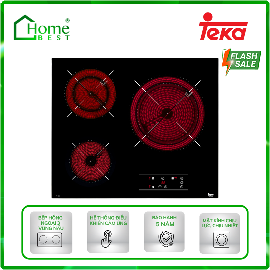 Bếp hồng ngoại 3 vùng nấu Teka TR 6320