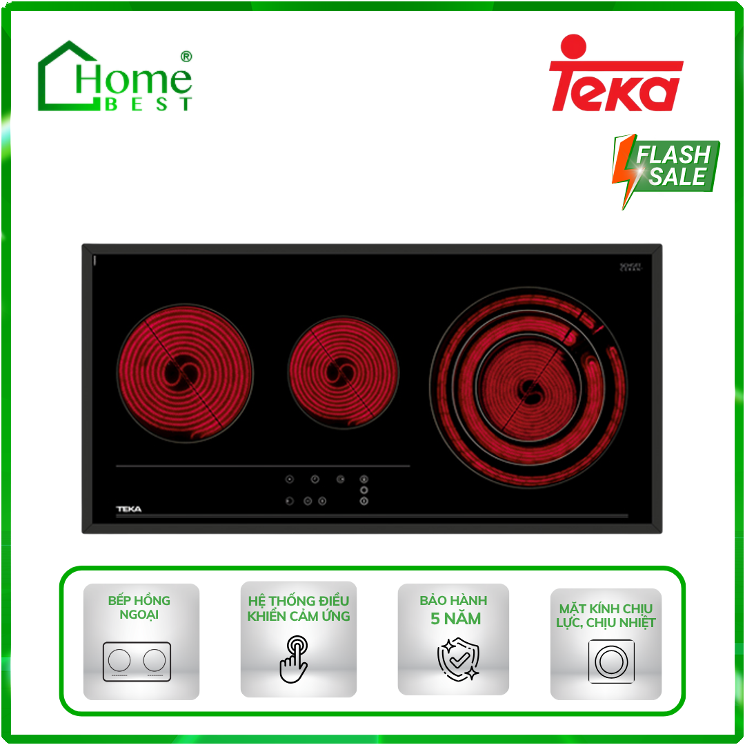 Bếp hồng ngoại 3 vùng nấu Teka TRC 83631 TCS