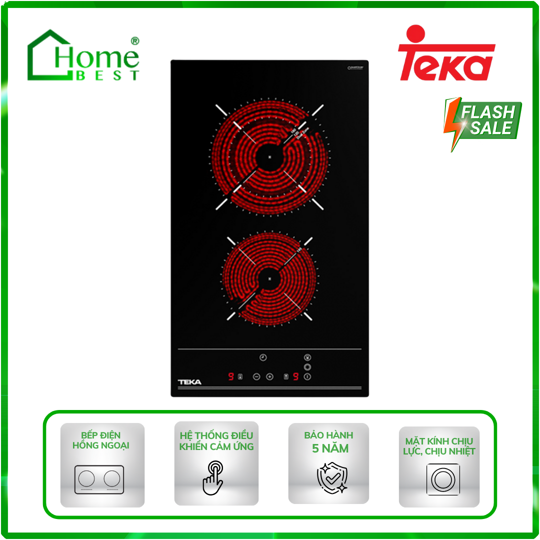 Bếp hồng ngoại đôi Domino Teka TZC 32320 TTC BK