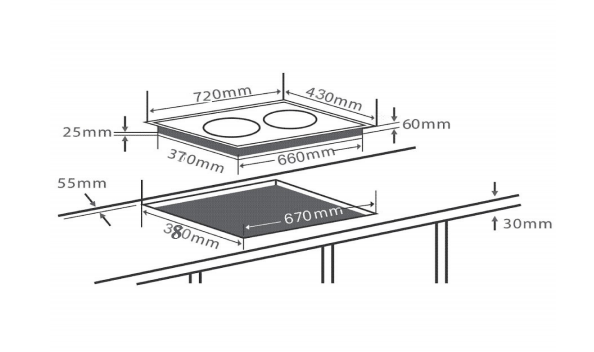 Bếp từ đôi Chefs EH-DIH323