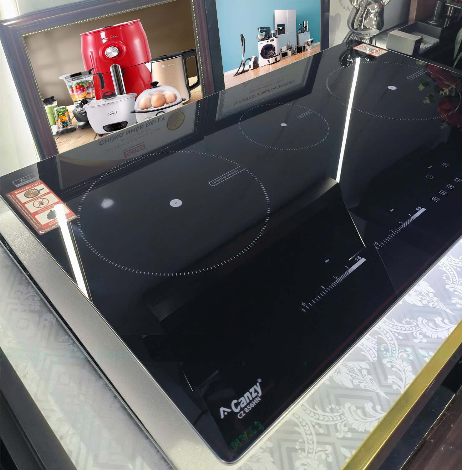 Bếp từ 3 vùng nấu Canzy CZ-856HN