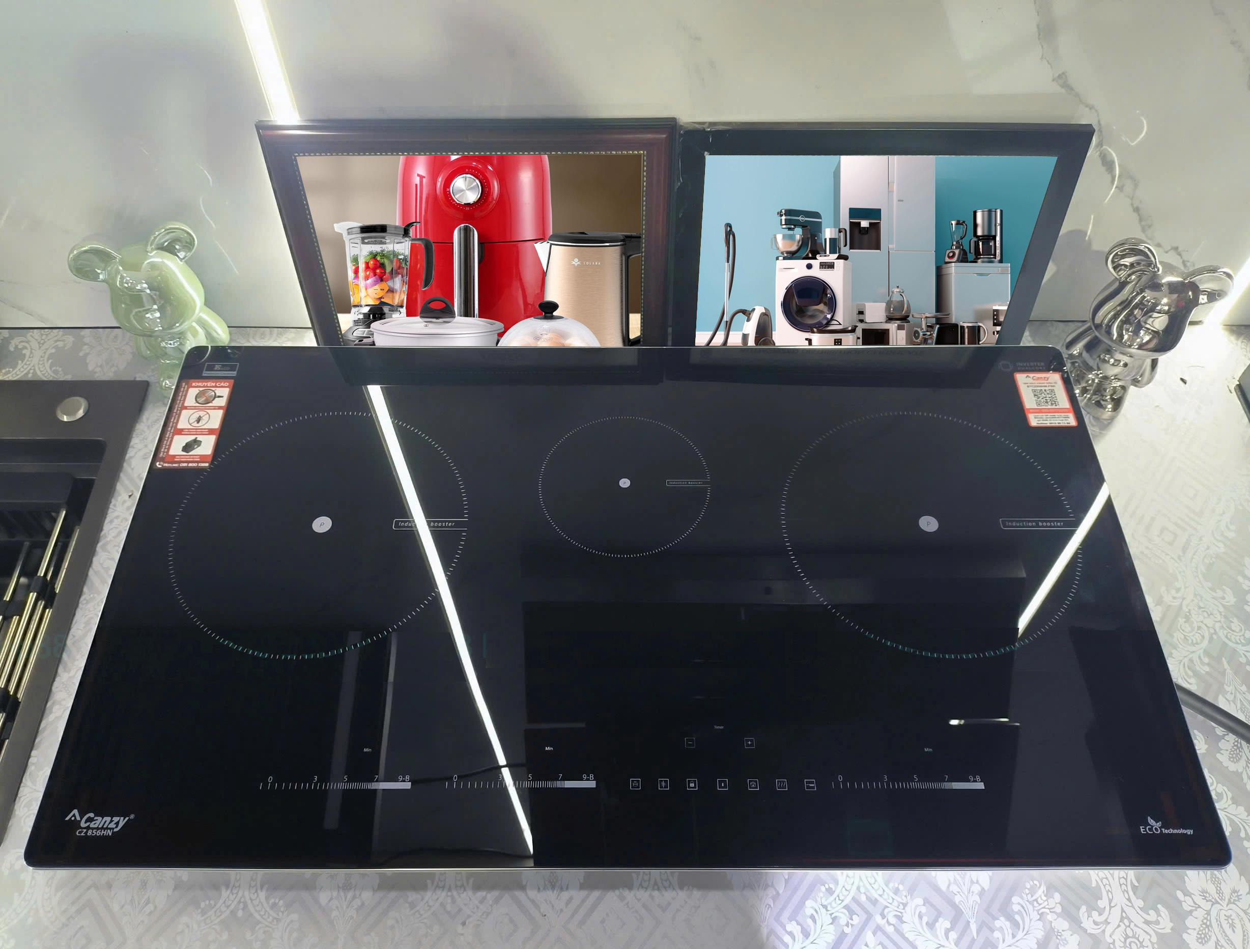 Bếp từ 3 vùng nấu Canzy CZ-856HN