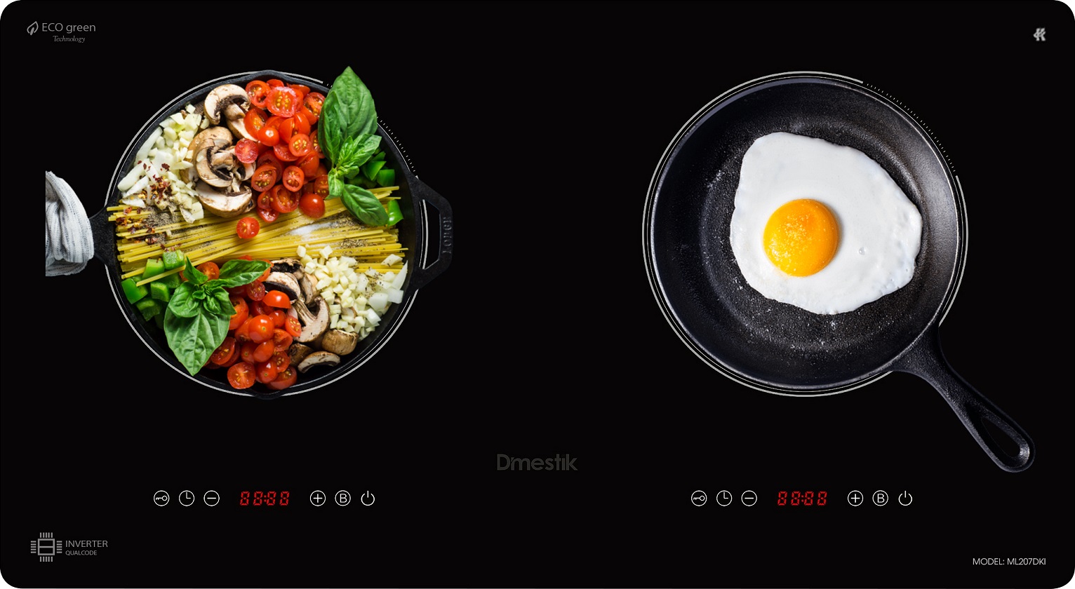 Bếp từ đôi Dmestik ML 207 DKI