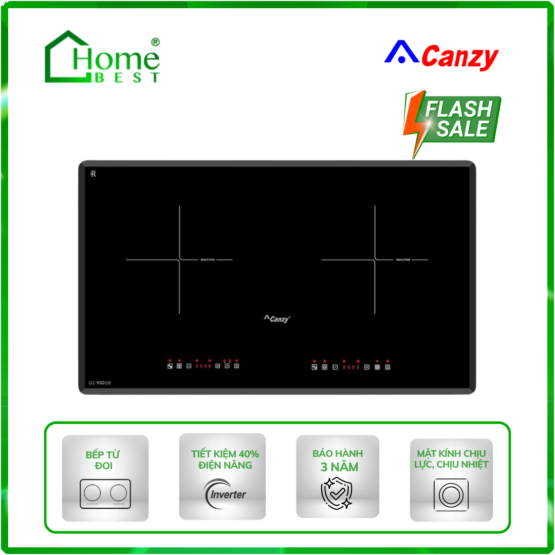Bếp từ đôi Canzy CZ-900GB