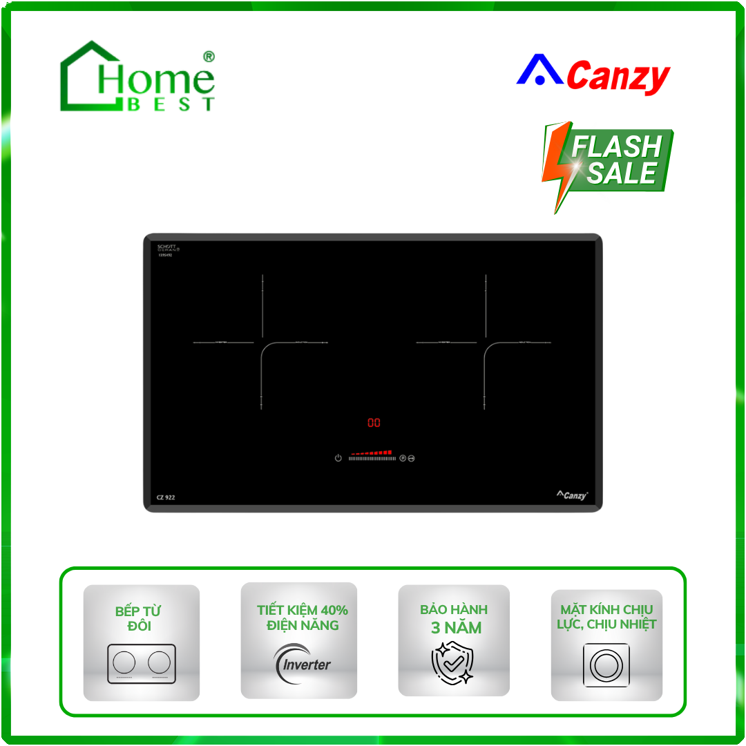 Bếp từ đôi Canzy CZ-922