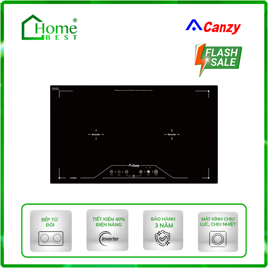 Bếp từ đôi Canzy CZ-QD02