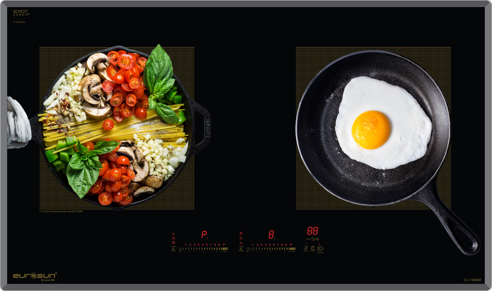 Bếp từ đôi Eurosun EU-T888GE