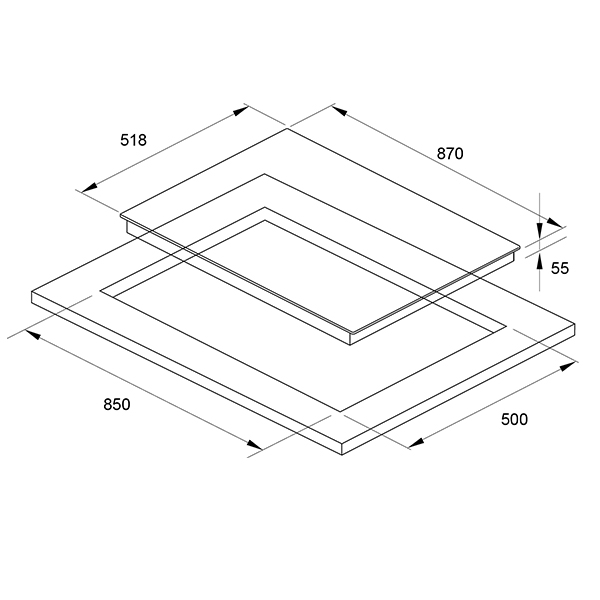 Bếp từ đa điểm Fagor 3IF-ZONE95AC