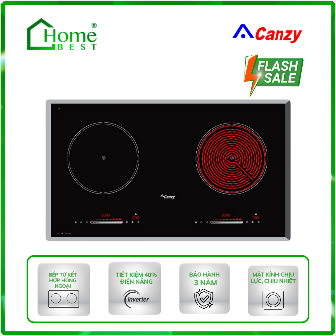 Bếp từ kết hợp hồng ngoại Canzy CZ-688IH