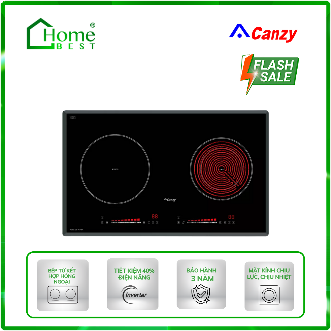 Bếp từ kết hợp hồng ngoại Canzy CZ-907GIM