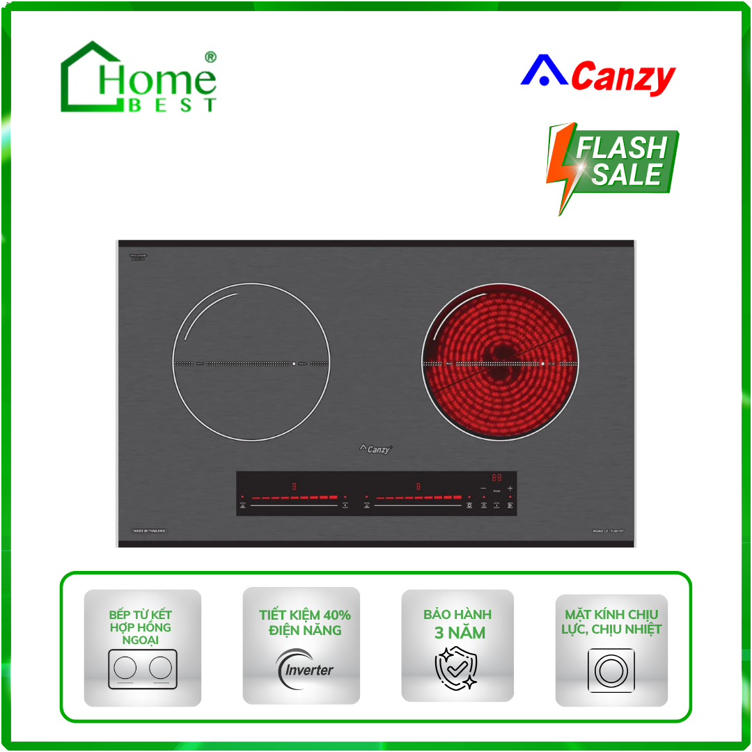 Bếp từ kết hợp hồng ngoại Canzy CZ-TL867DT