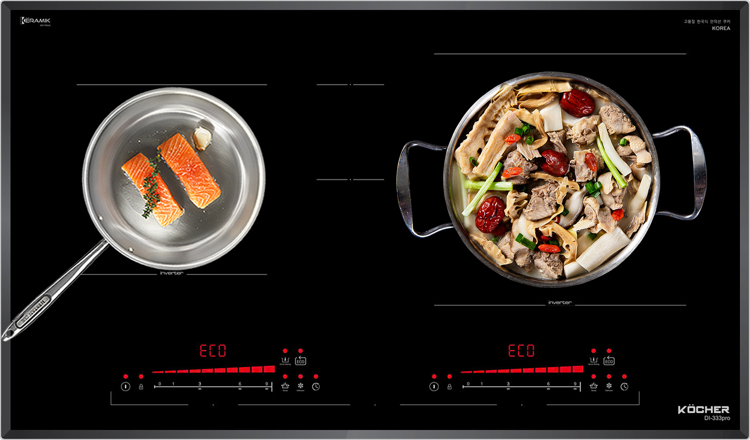 Bếp từ đôi Kocher DI-333Pro