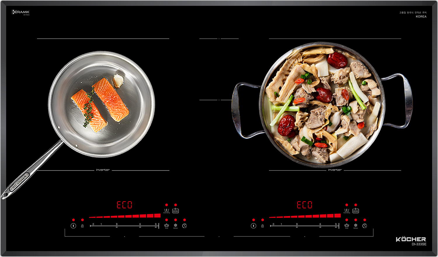 Bếp từ đôi Kocher DI-333SE