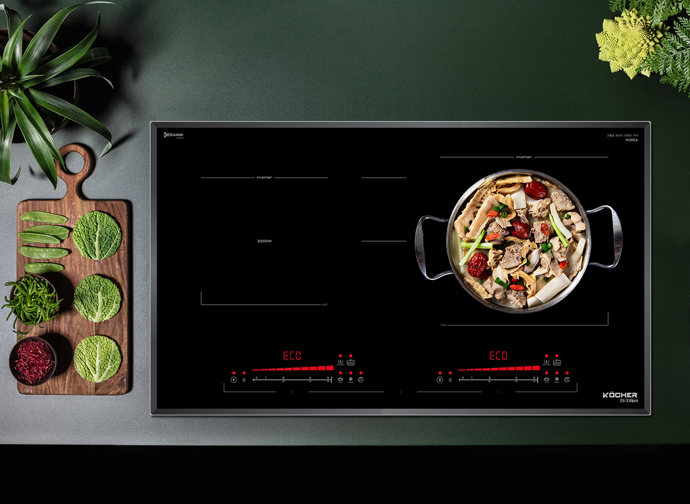 Bếp từ đôi Kocher DI-338Pro