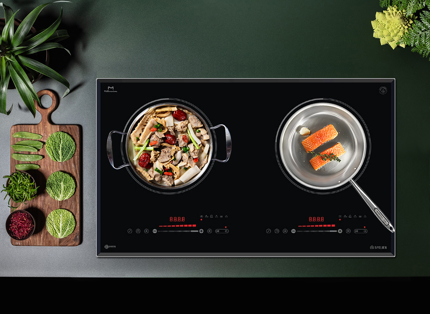 Bếp từ đôi Spelier STL-250C