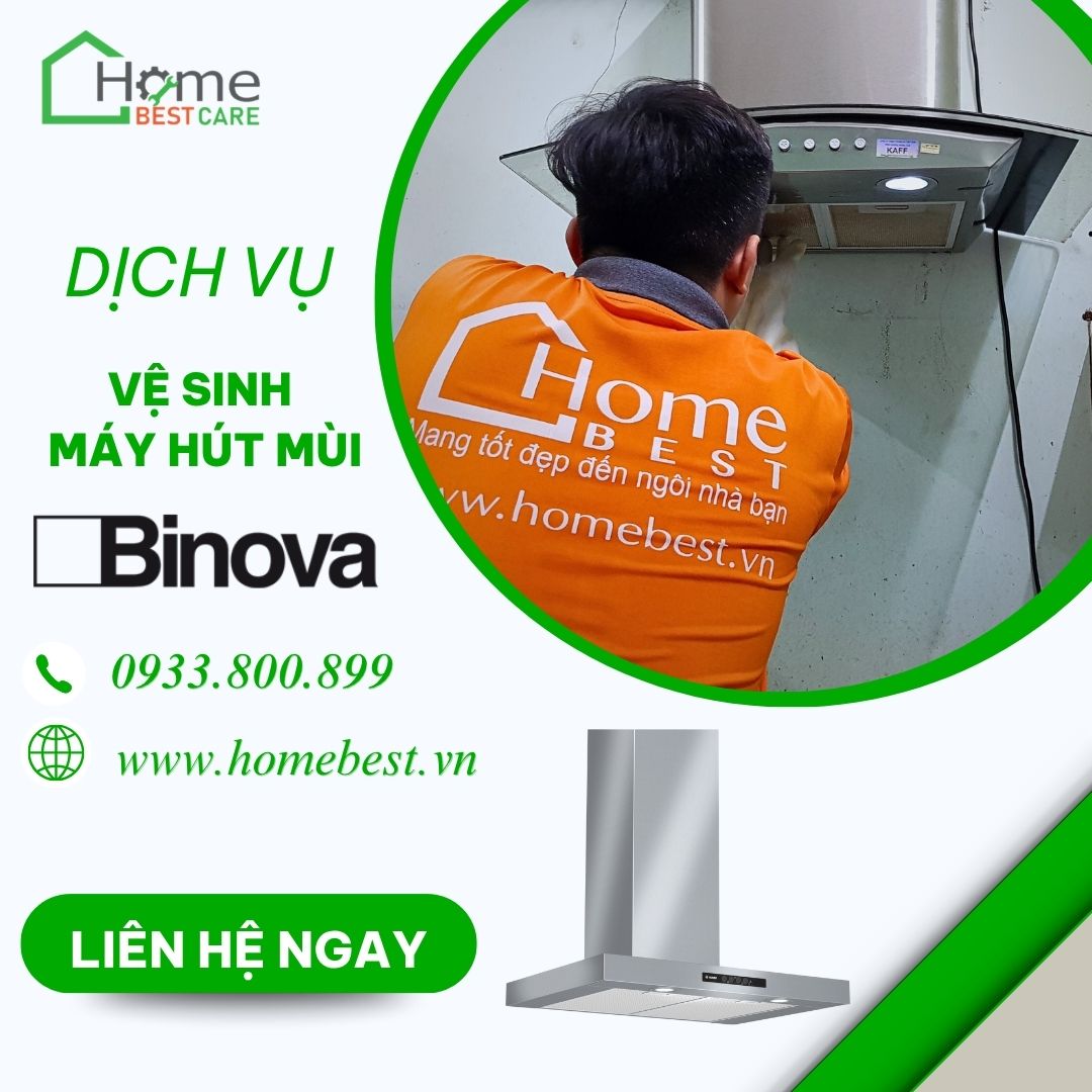 Vệ sinh máy hút mùi Binova