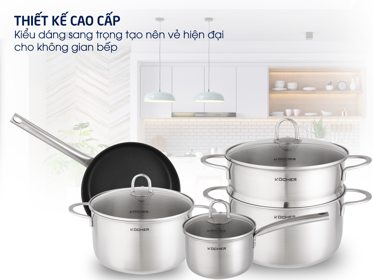 Bộ nồi 5 món Kocher MUNICH | Home Best