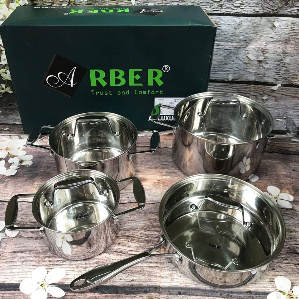 Bộ nồi inox 4 món Arber ABLUXURY03