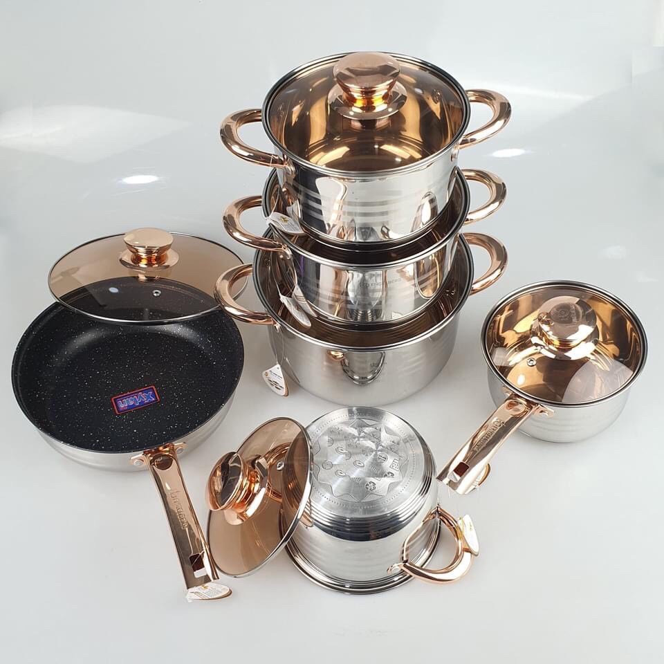 Bộ nồi inox cao cấp 6 món ENGELBERG - 8013