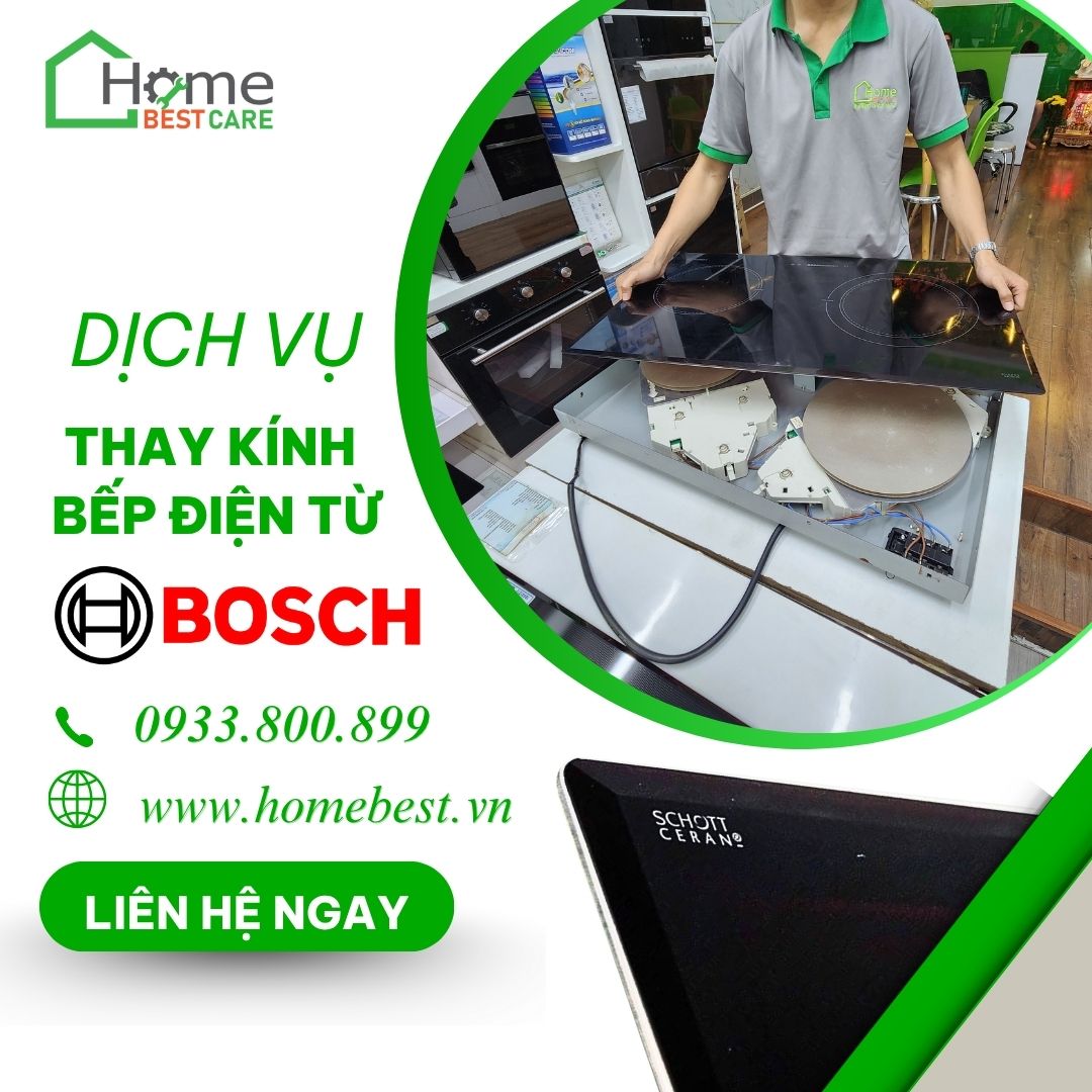 Thay mặt kính bếp điện từ Bosch