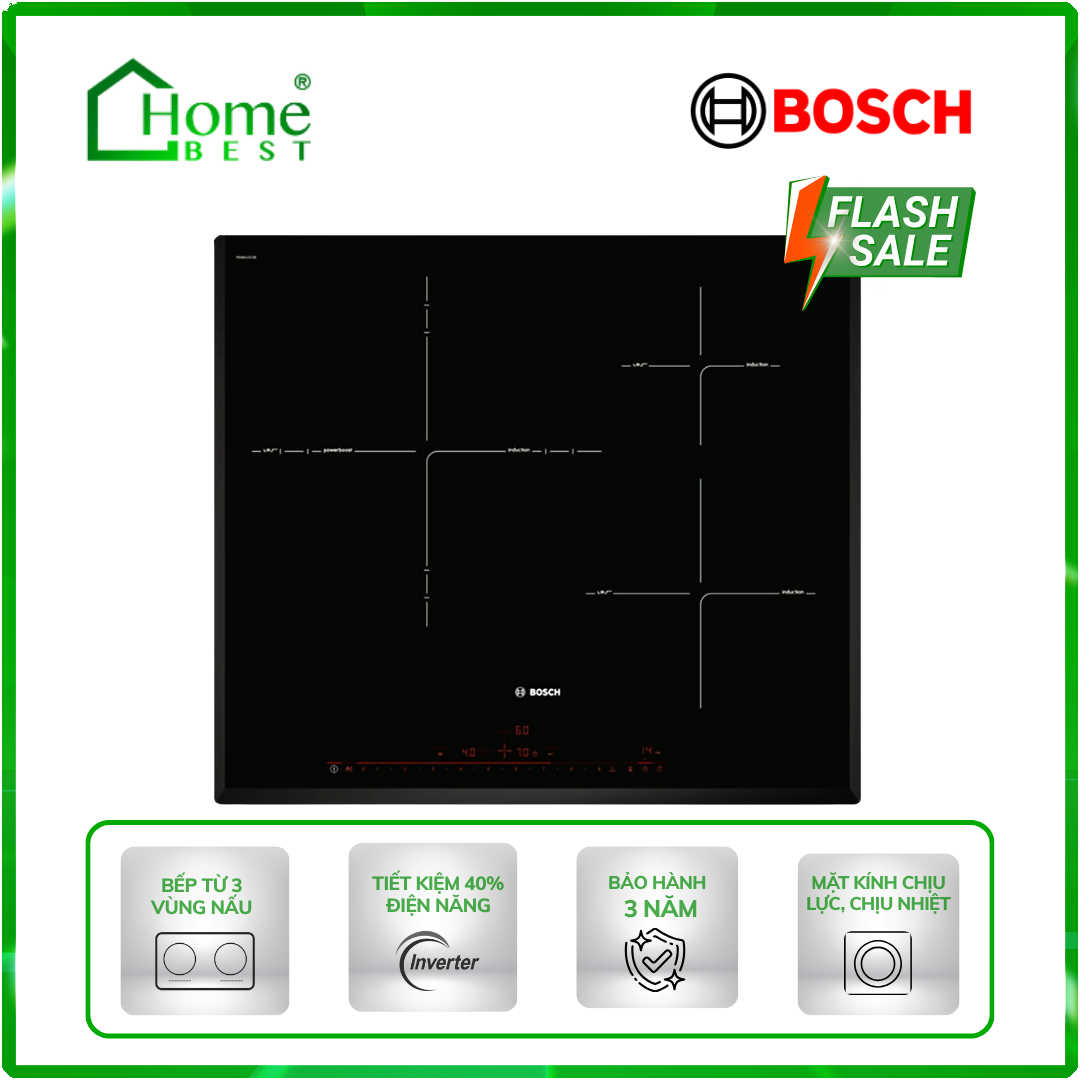 Bếp từ 3 vùng nấu Bosch PID651DC5E