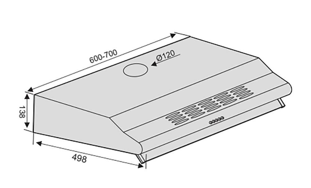 Máy hút khói, hút mùi cổ điển Lorca TA - 3007M - 60cm