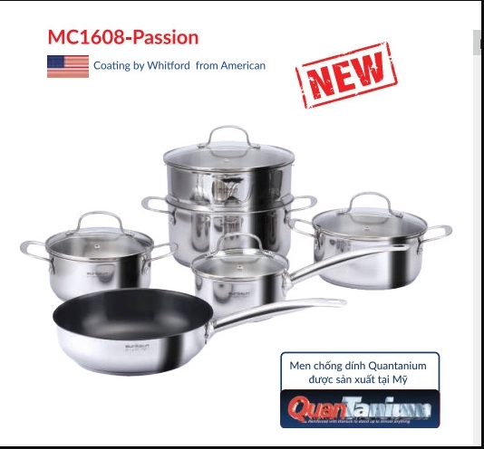 Bộ nồi inox 10 món Eurosun MC1608-Passion