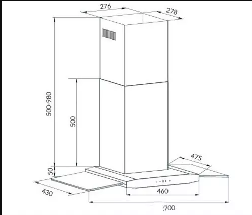 Máy hút khói, hút mùi kính cong Eurosun EH - 90AF82