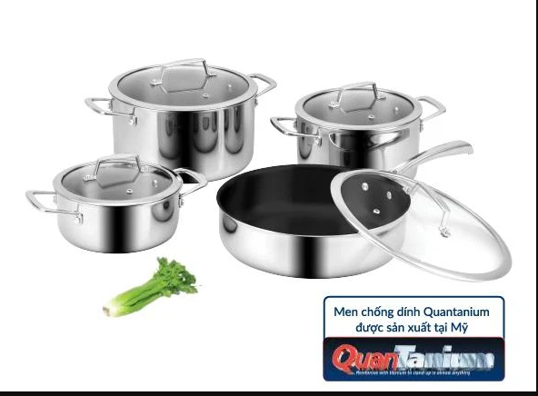 Bộ nồi inox 8 món Eurosun MC1801- Luxury