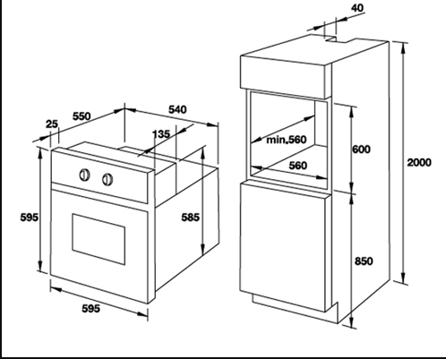Lò nướng hấp kết hợp âm tủ Fagor 8H-875TCX A