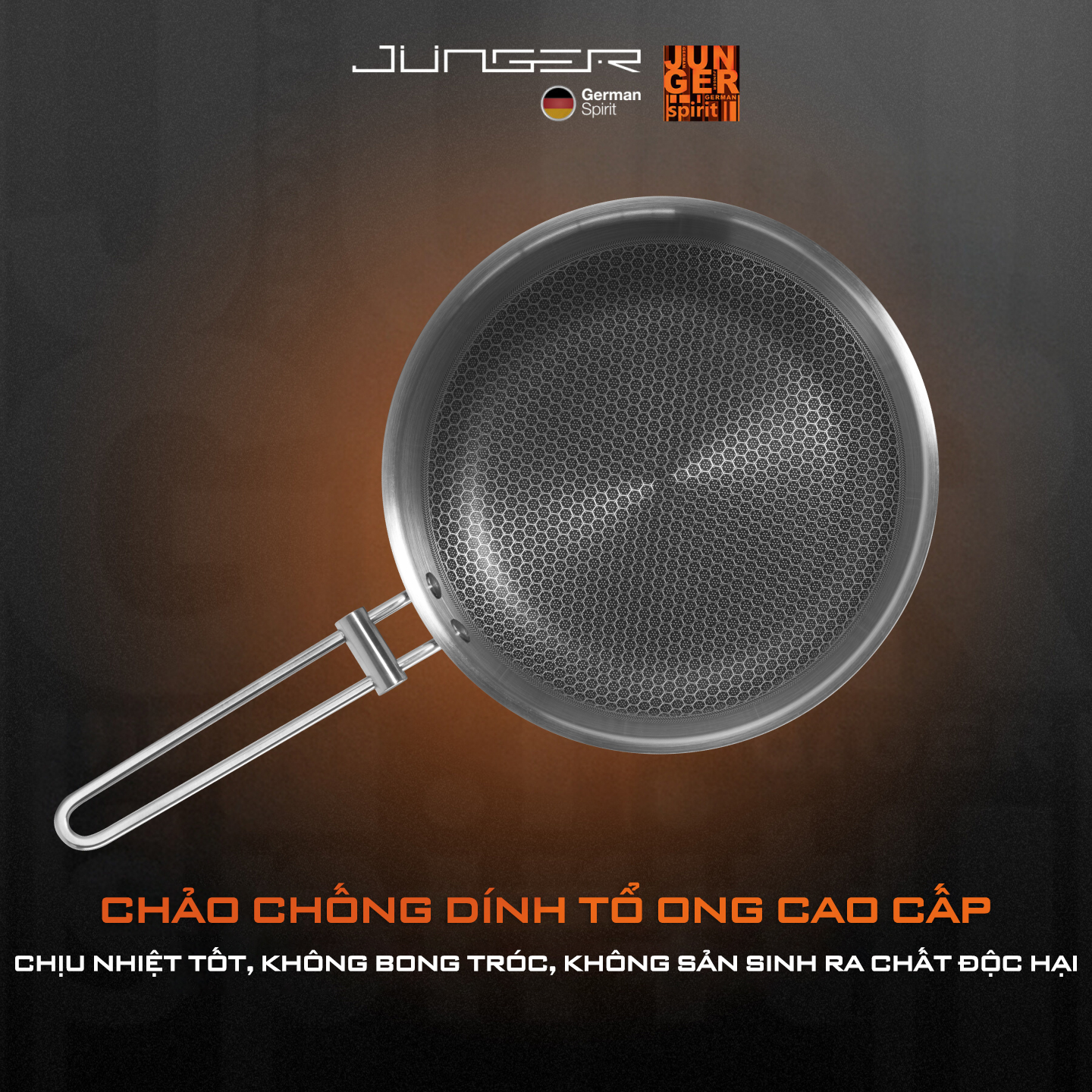 Bộ nồi Inox Junger CWJ-070 cao cấp 7 món